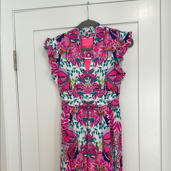 Lilly Pulitzer Pink and Blue Maxi Dress - Picture 2 of 9